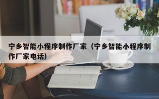 北京宁乡智能小程序制作厂家（宁乡智能小程序制作厂家电话）